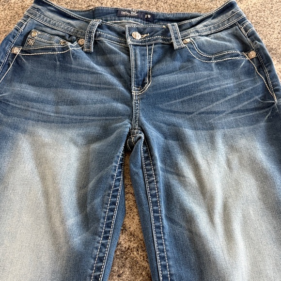 Miss Me Solara Slim Wide Jeans with Embroidered Sequins Pockets Sz 29 x 34 - Picture 9 of 12